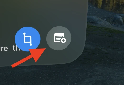 The notes panel button, closed